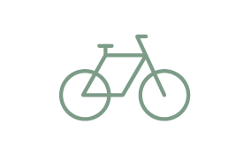 An icon showing a bicycle.
