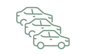 An icon showing several cars.