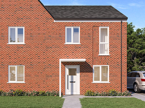An image showing an artist's impression of the front of the Weston property