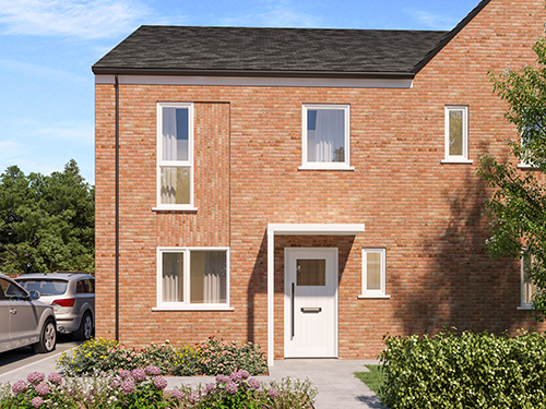 An image showing an artist's impression of the front of the Westwood property