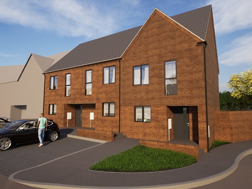 An image showing an artist's impression of the front of the Elstead property