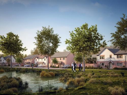 Image of the development at Donnington Wood Way.