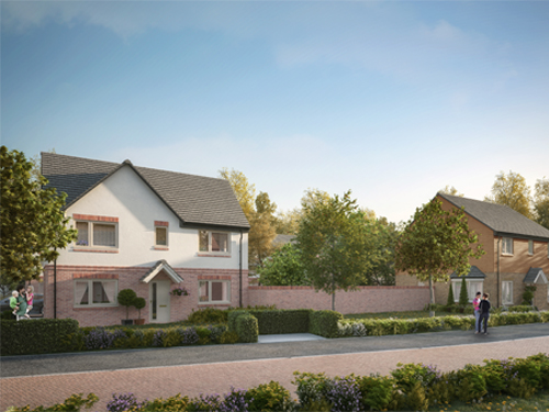 Image of the development at Donnington Wood Way.