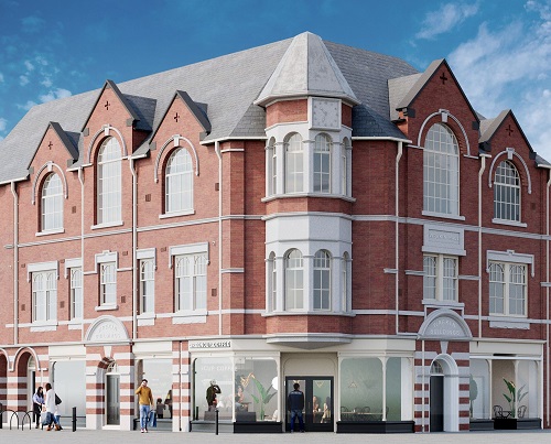 An image showing an artist's impression of the front of the Wrekin Hall property